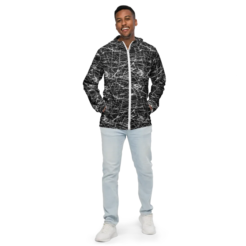 Whitewire Maze on Men's Windbreaker — Front