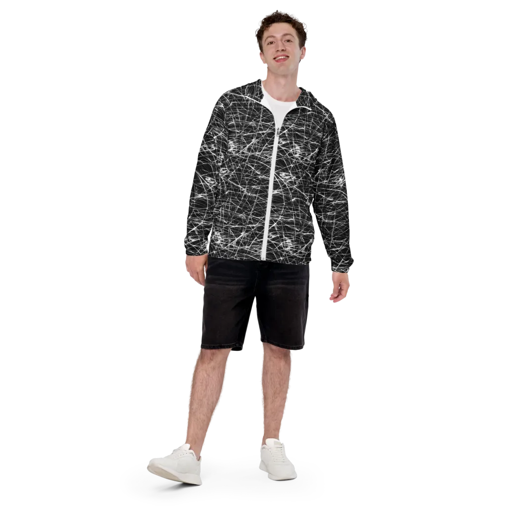 Whitewire Maze on Men's Windbreaker — Front
