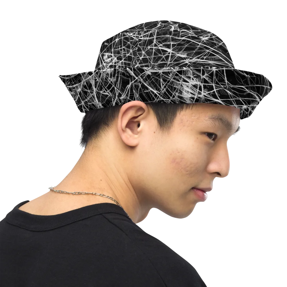 Whitewire Maze on Reversible Bucket Hat — Right Outside