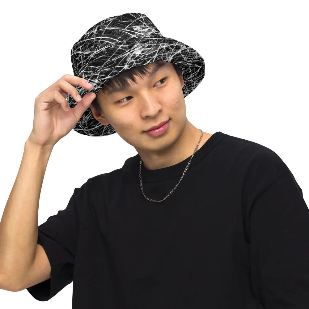 Whitewire Maze on Reversible Bucket Hat — Front Inside