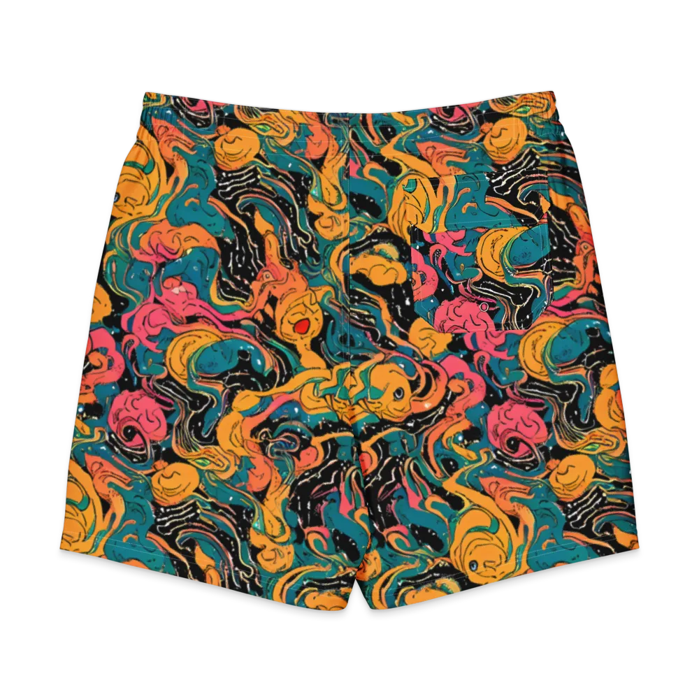 Ink Ocean on Men's Board Shorts — Back