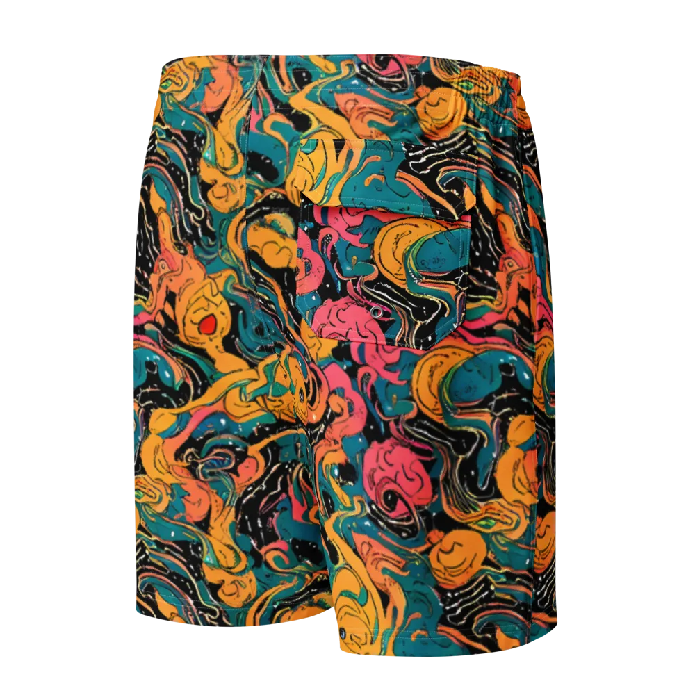Ink Ocean on Men's Board Shorts — Back