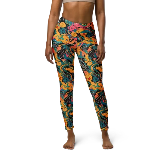 Ink Ocean on a Yoga Leggings