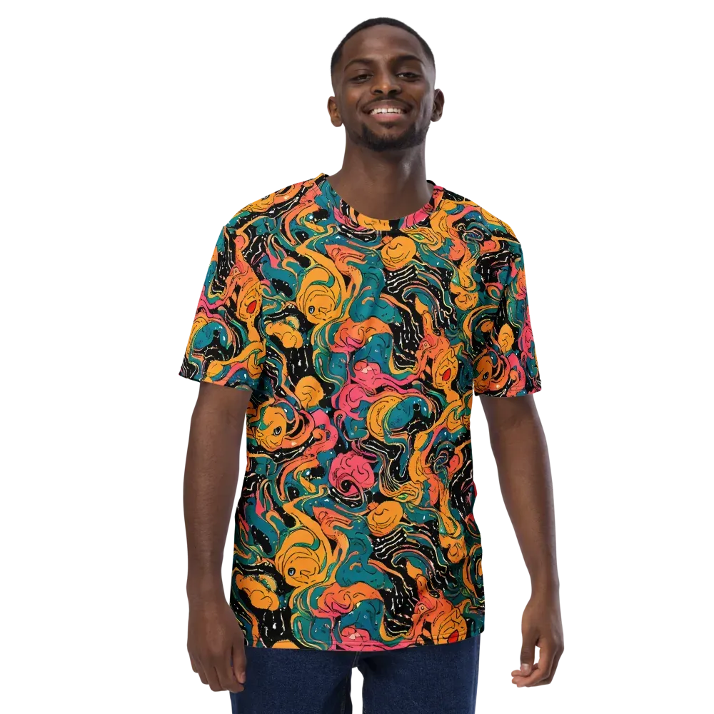 Ink Ocean on Men's Crew Neck T-Shirt — Front