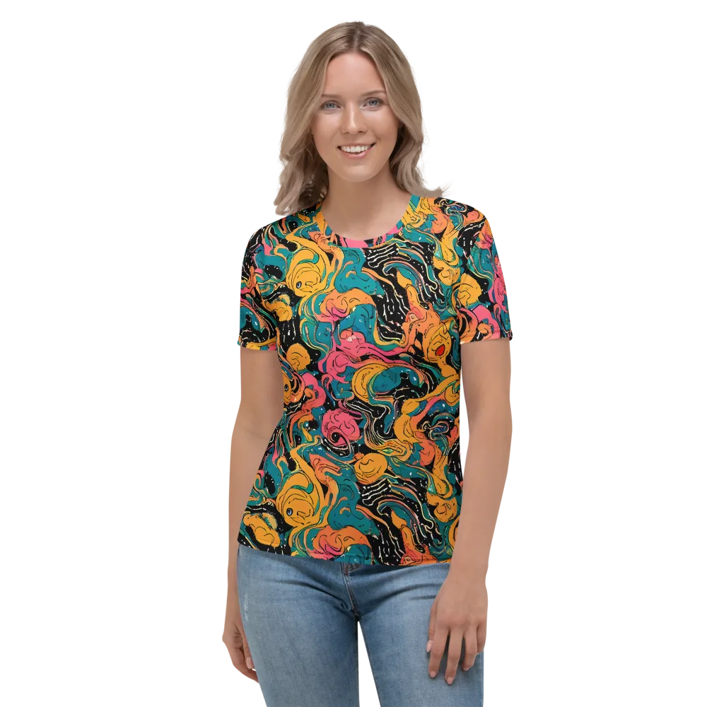 Ink Ocean on Women's Crew Neck T-Shirt — Front