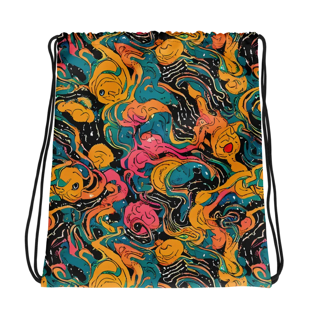 Ink Ocean on Drawstring Bag — Photo