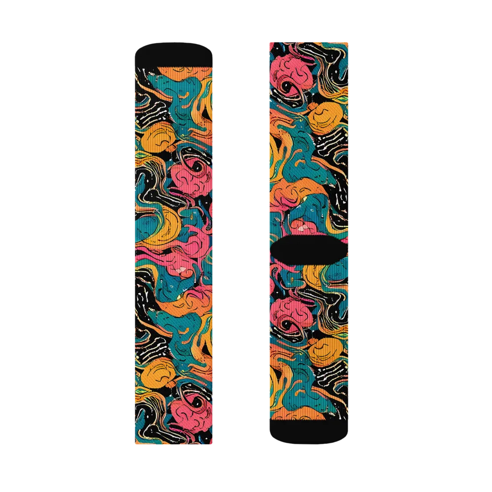 Ink Ocean on Socks — Left Sock