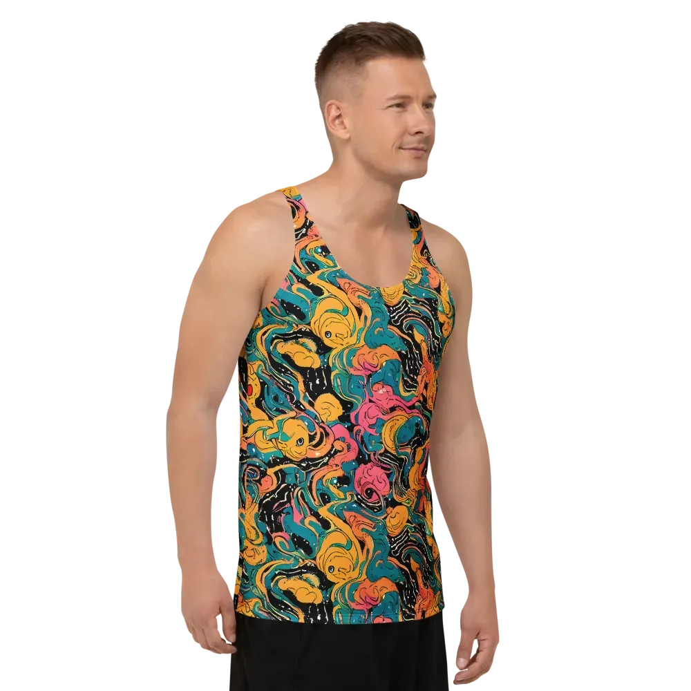 Ink Ocean on Men's Tank Top — Right Front