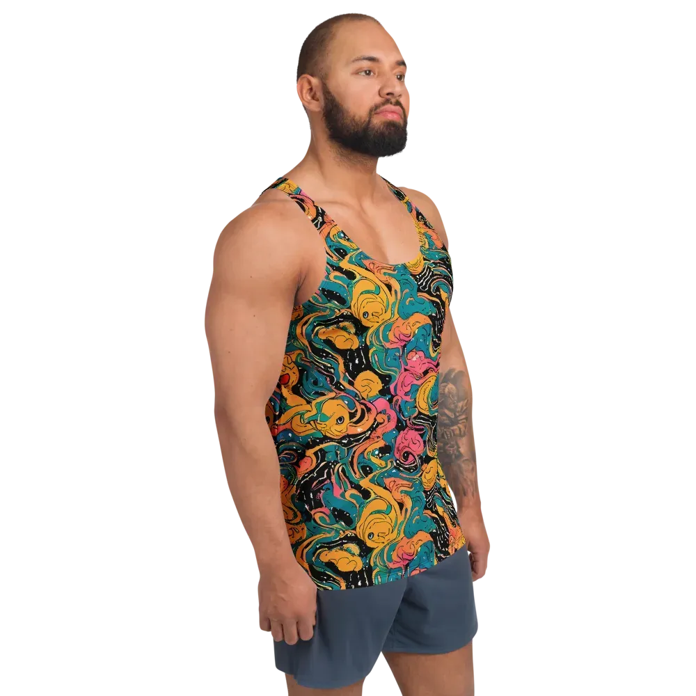 Ink Ocean on Men's Tank Top — Right Front