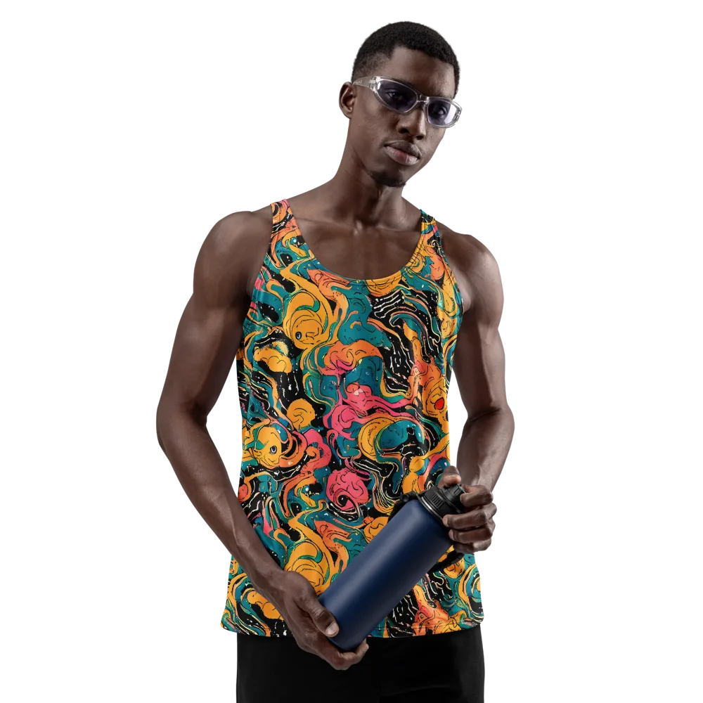 Ink Ocean on Men's Tank Top — Front