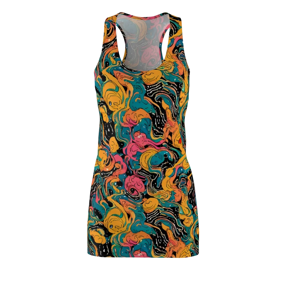 Ink Ocean on Racerback Dress — Front
