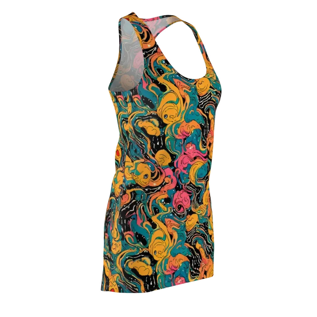 Ink Ocean on Racerback Dress — Front Side