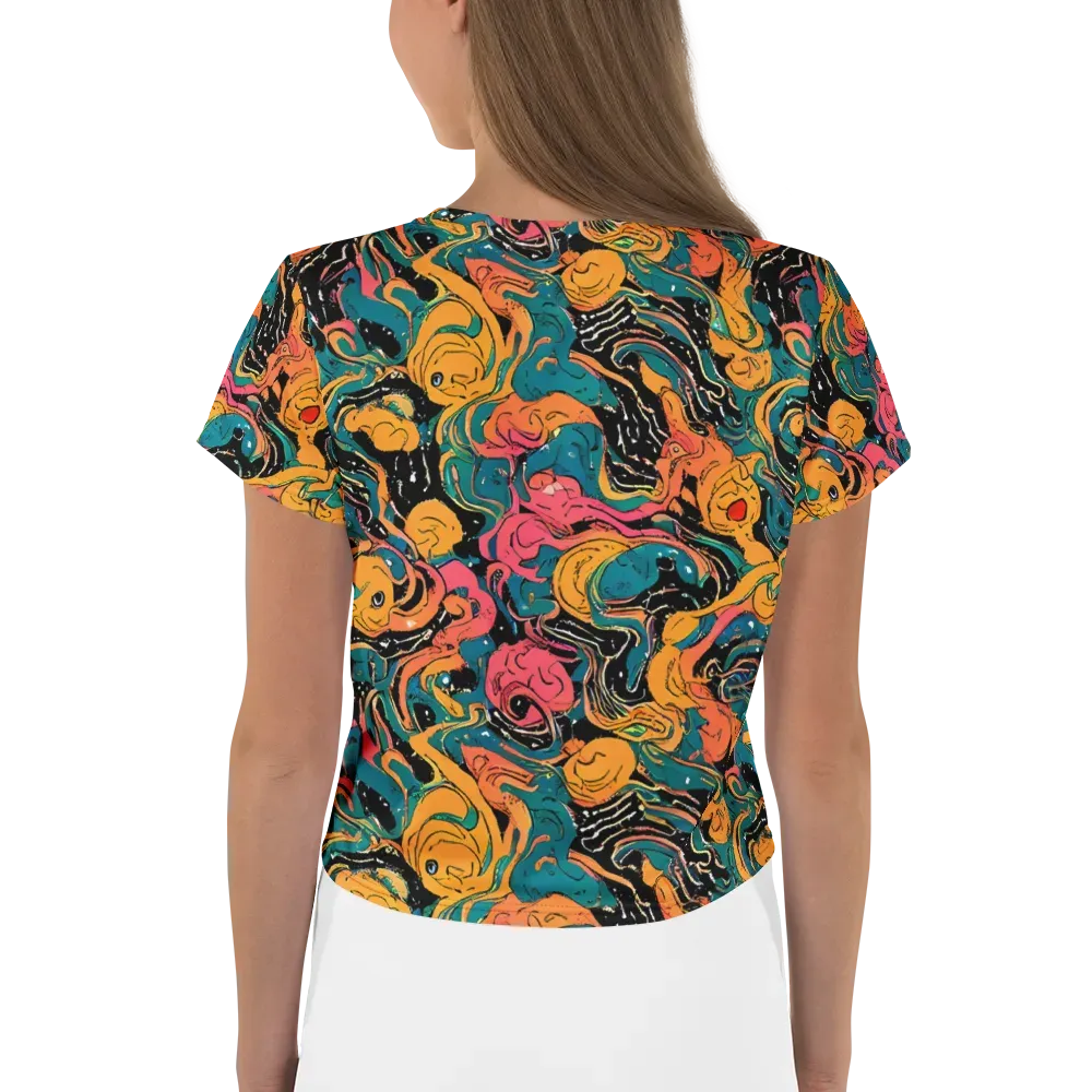 Ink Ocean on Crop Tee — Back