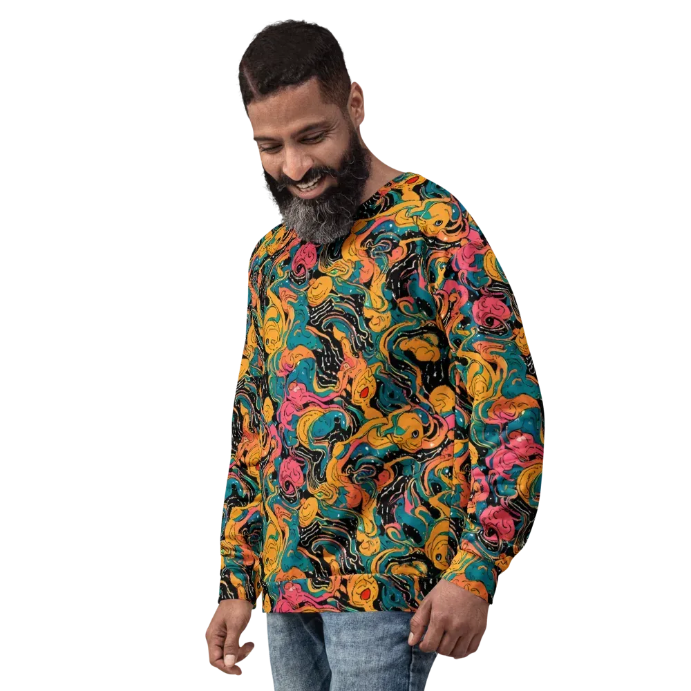 Ink Ocean on Sweatshirt — Left Front