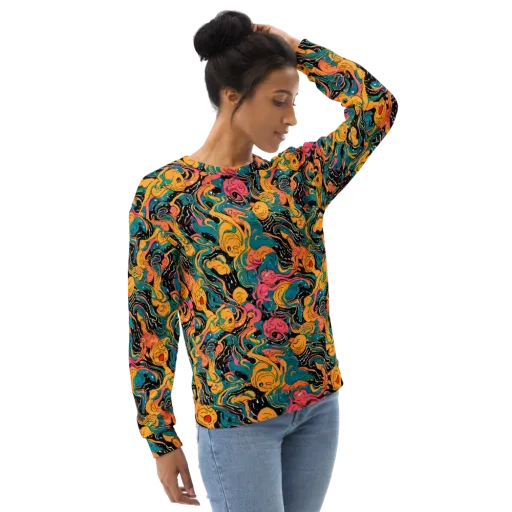 Ink Ocean on a Sweatshirt