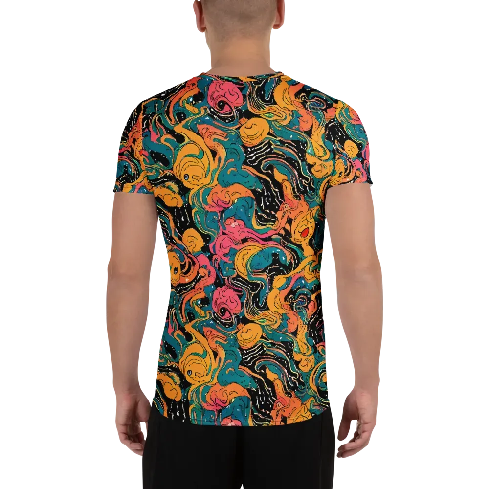 Ink Ocean on Men's Athletic T-Shirt — Back