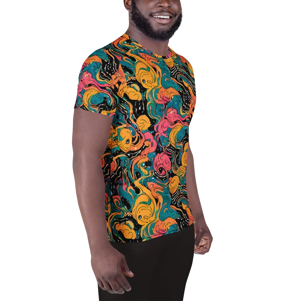 Ink Ocean on Men's Athletic T-Shirt — Right