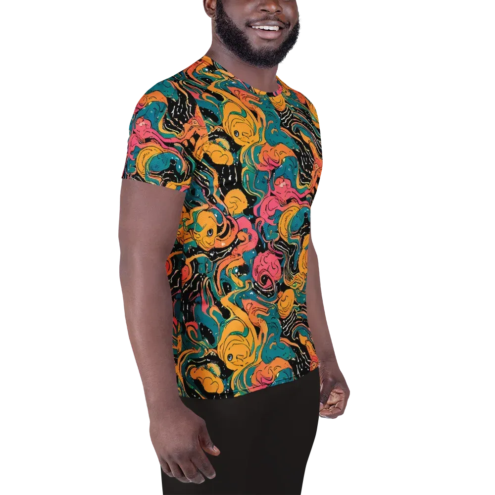 Ink Ocean on Men's Athletic T-Shirt — Right