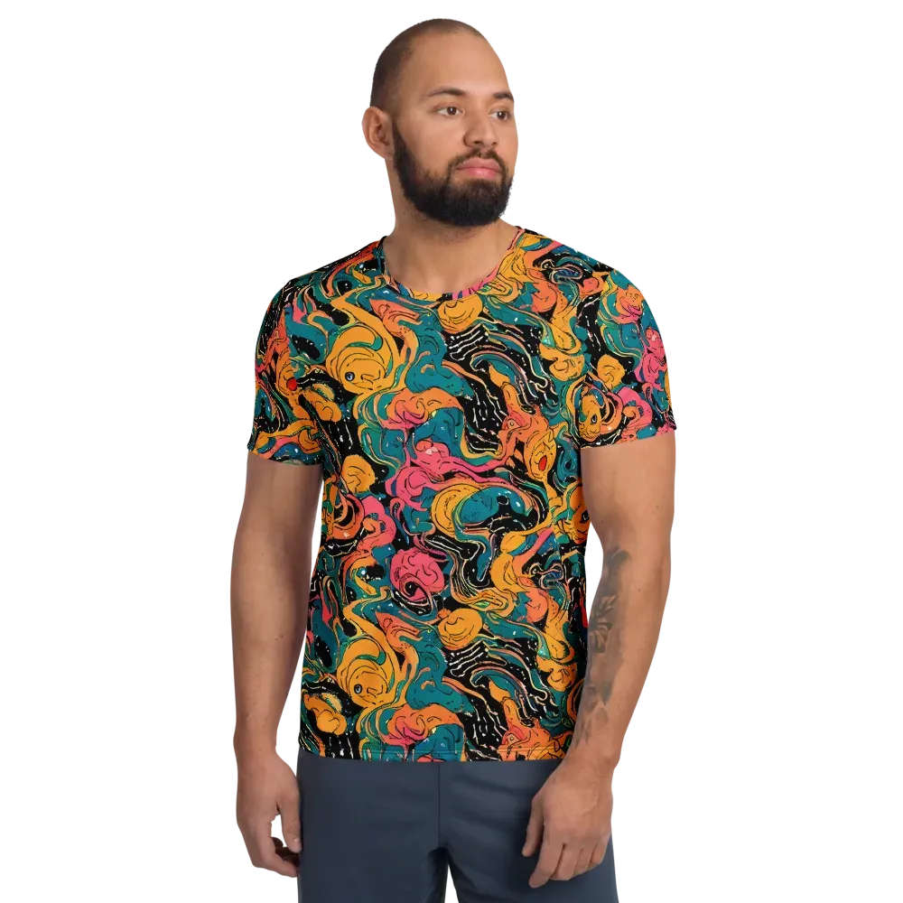 Ink Ocean on Men's Athletic T-Shirt — Front