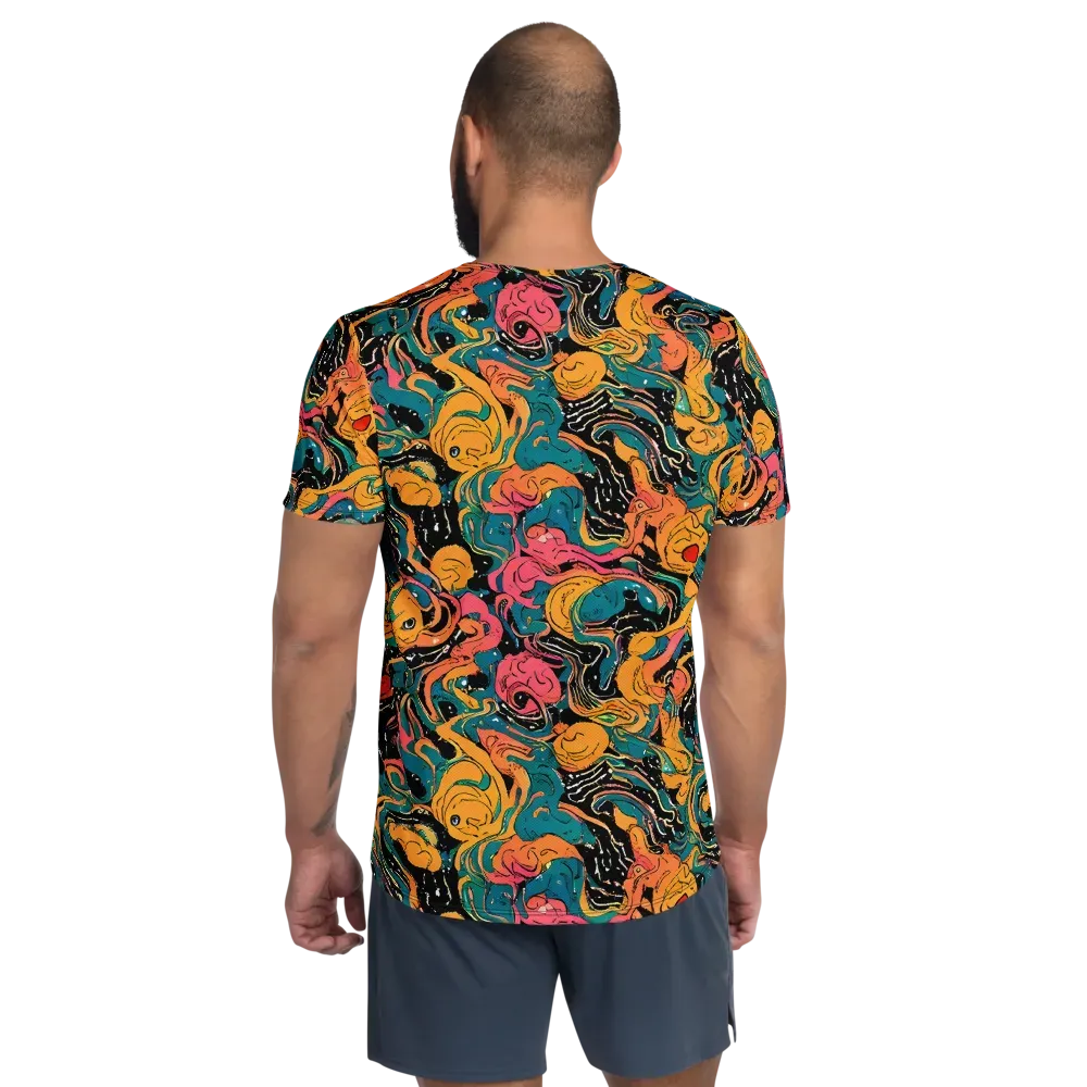 Ink Ocean on Men's Athletic T-Shirt — Back