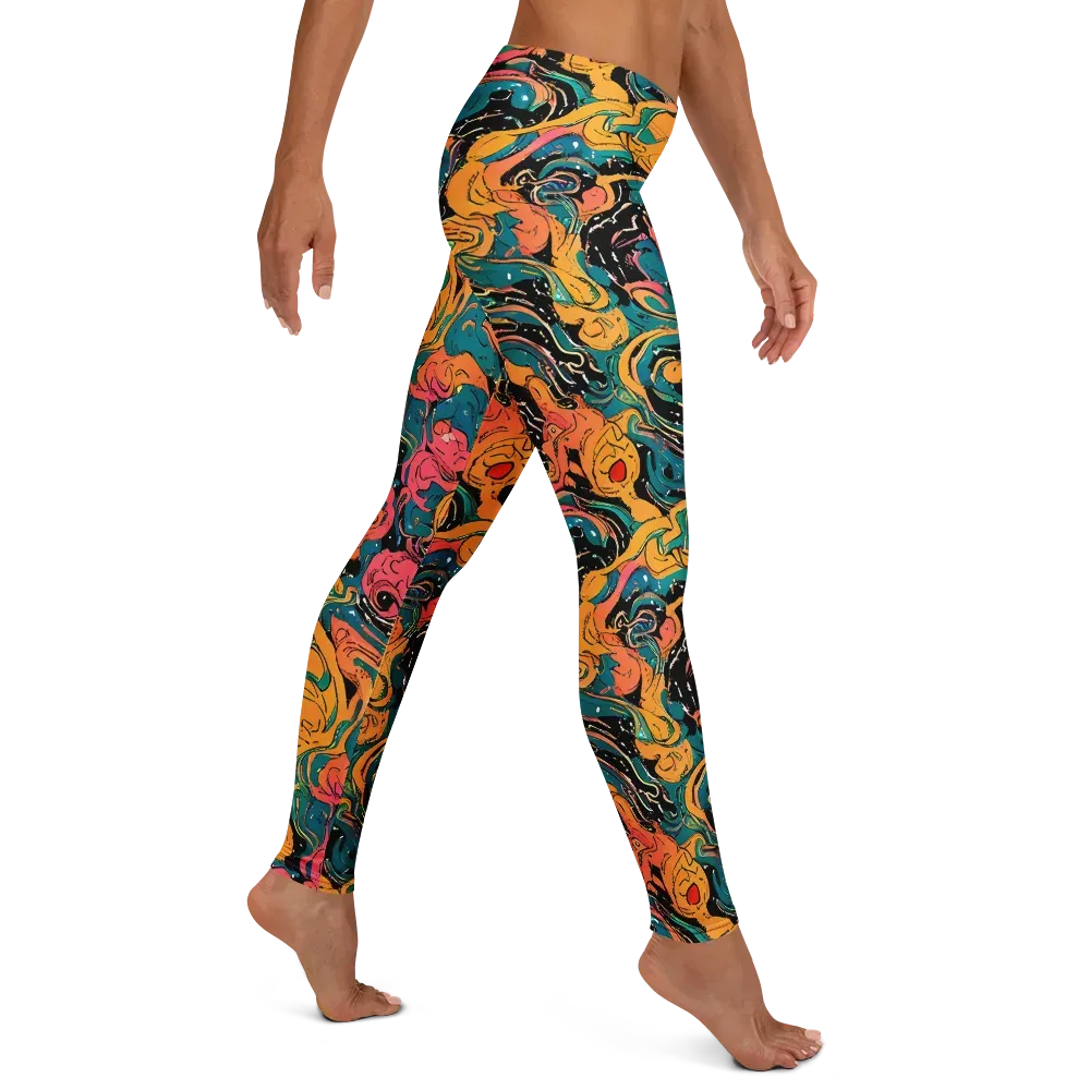 Ink Ocean on Leggings — Right