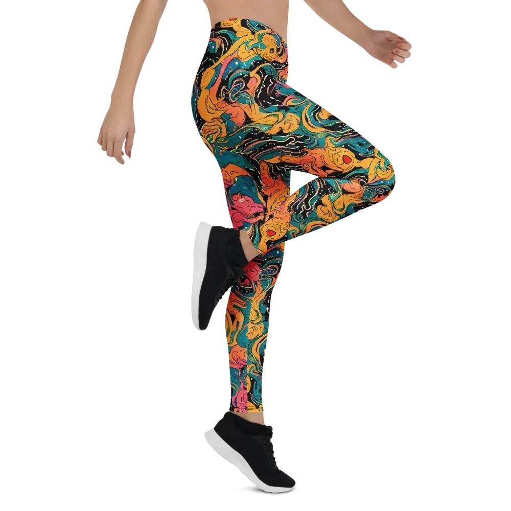 Ink Ocean on Leggings — Right