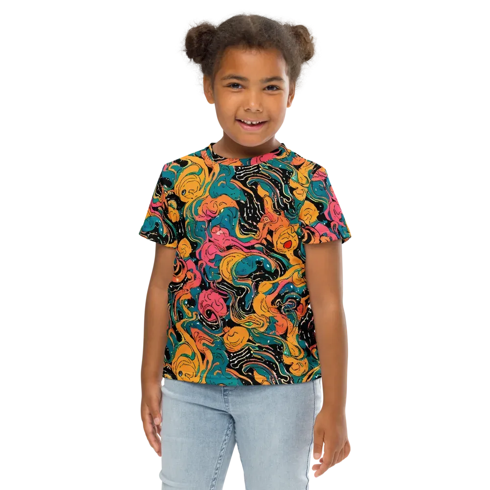 Ink Ocean on Kids Crew Neck T-Shirt — Front