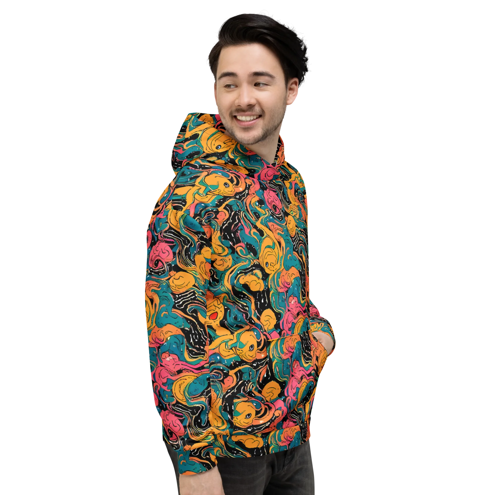 Ink Ocean on Hoodie — Right