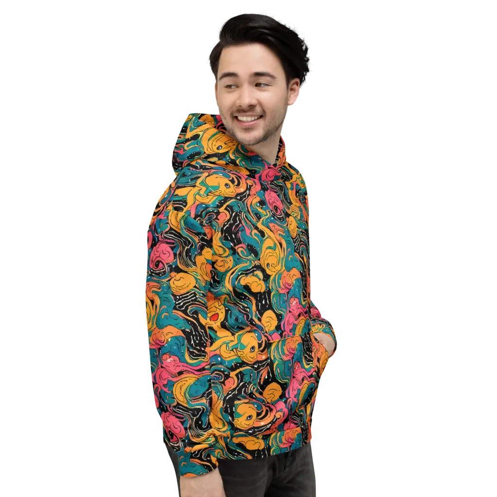 Ink Ocean on Hoodie — Right