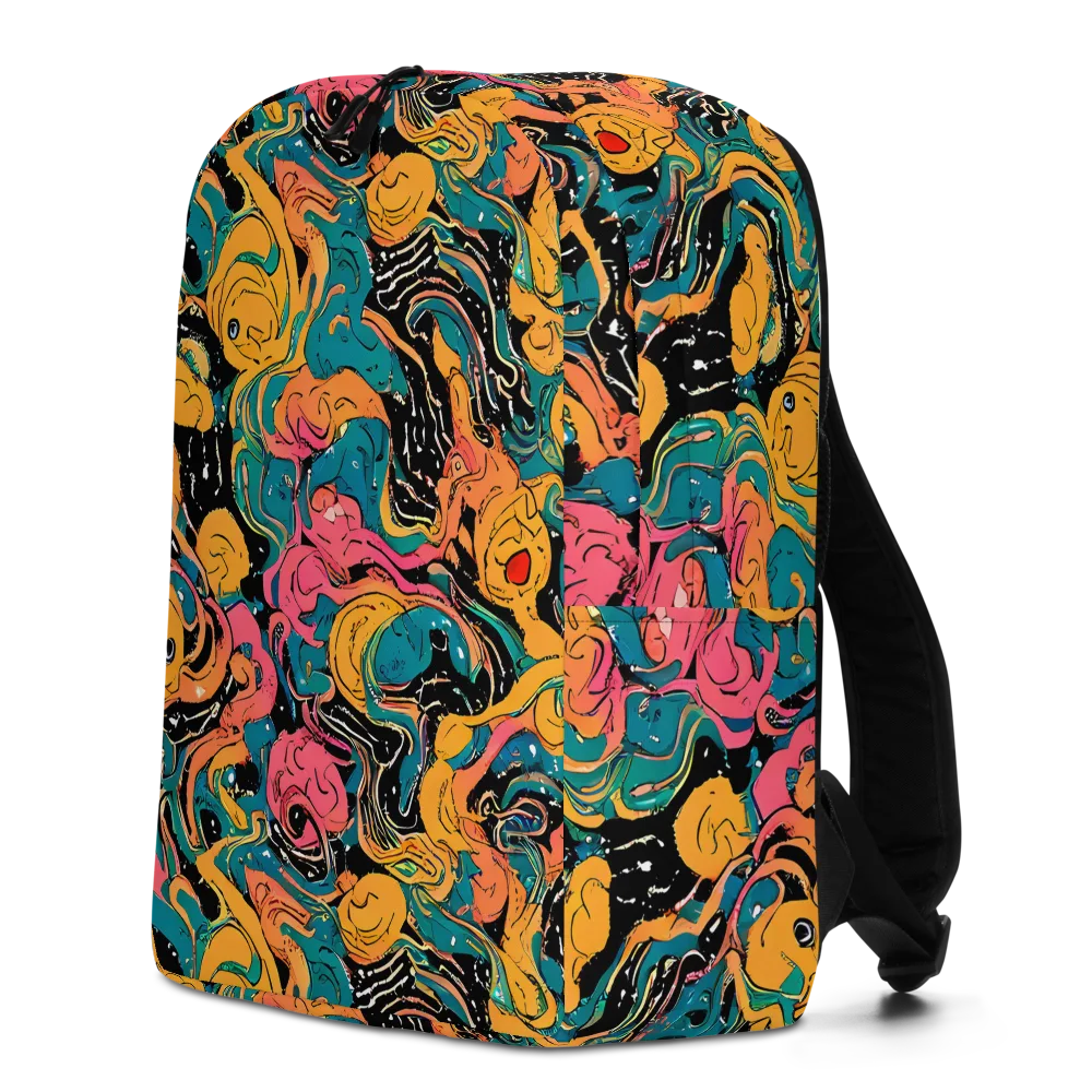 Ink Ocean on Minimalist Backpack — Left