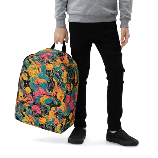 Ink Ocean on a Minimalist Backpack