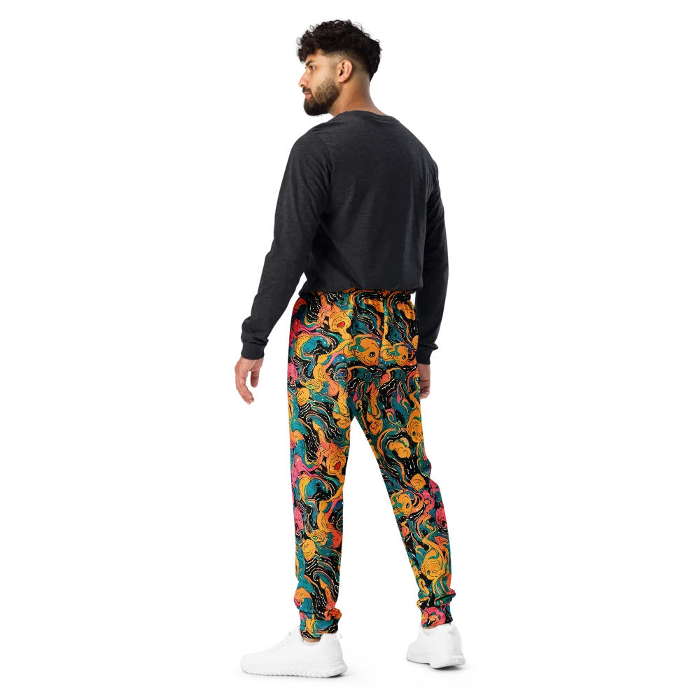 Ink Ocean on Men's Joggers — Back