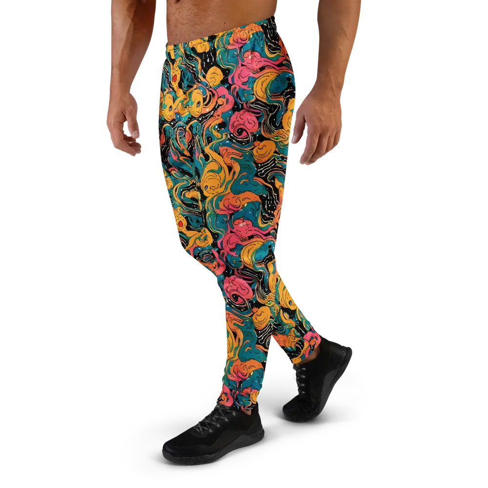 Ink Ocean on Men's Joggers — Left