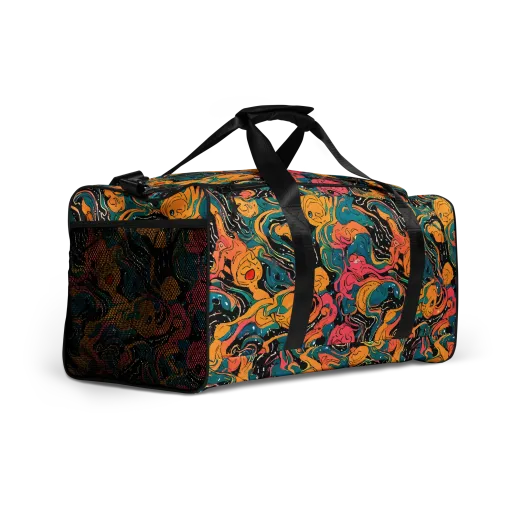 Ink Ocean on a Duffle Bag