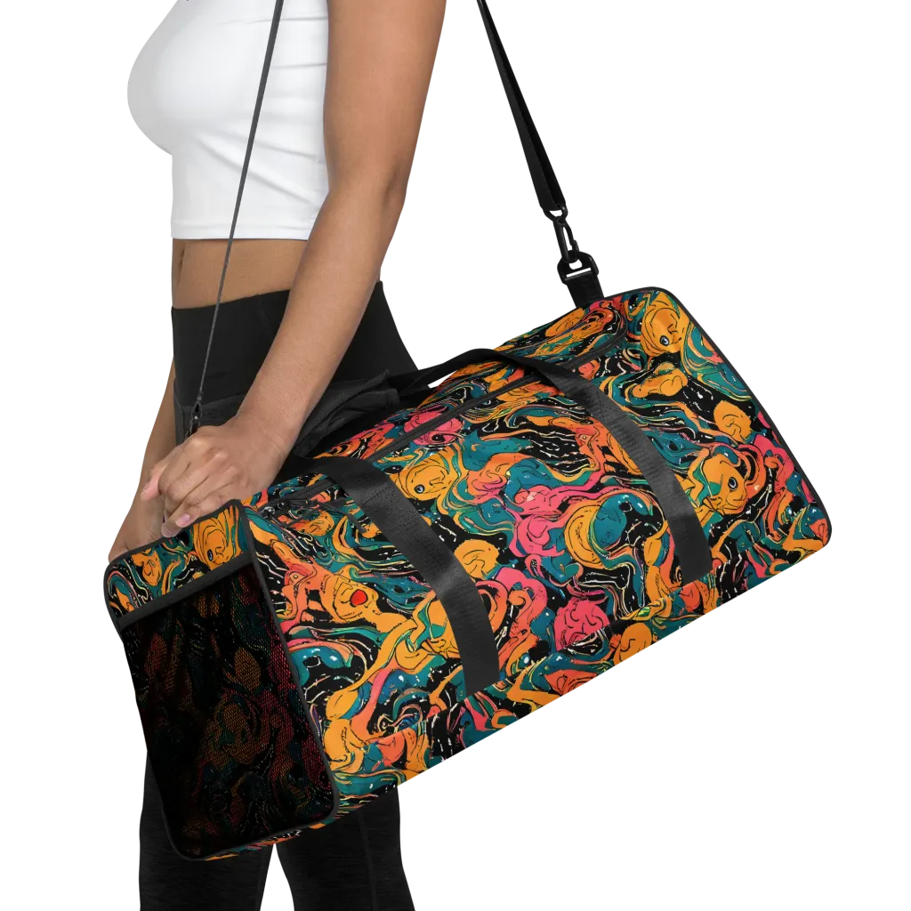 Ink Ocean on Duffle Bag — Front
