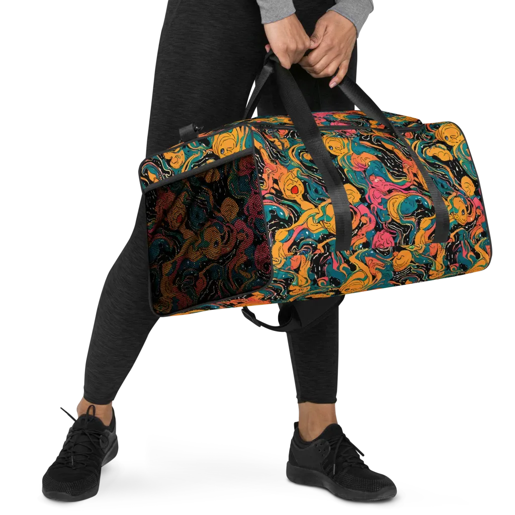 Ink Ocean on Duffle Bag — Right Front