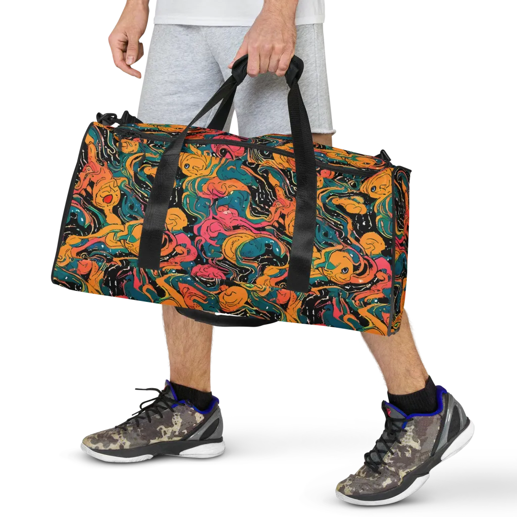 Ink Ocean on Duffle Bag — Front