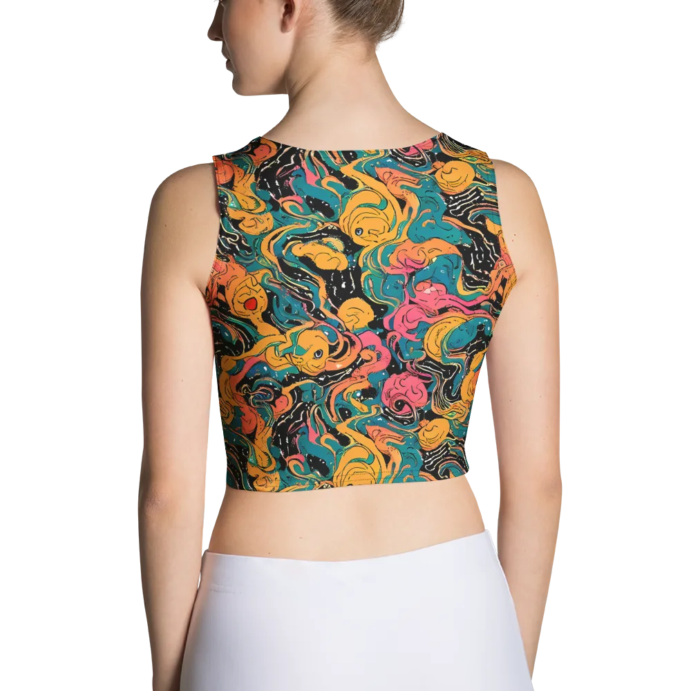 Ink Ocean on Crop Top — Back
