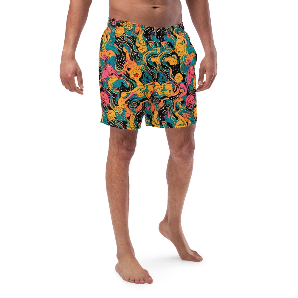 Ink Ocean on Swim Trunks — Front