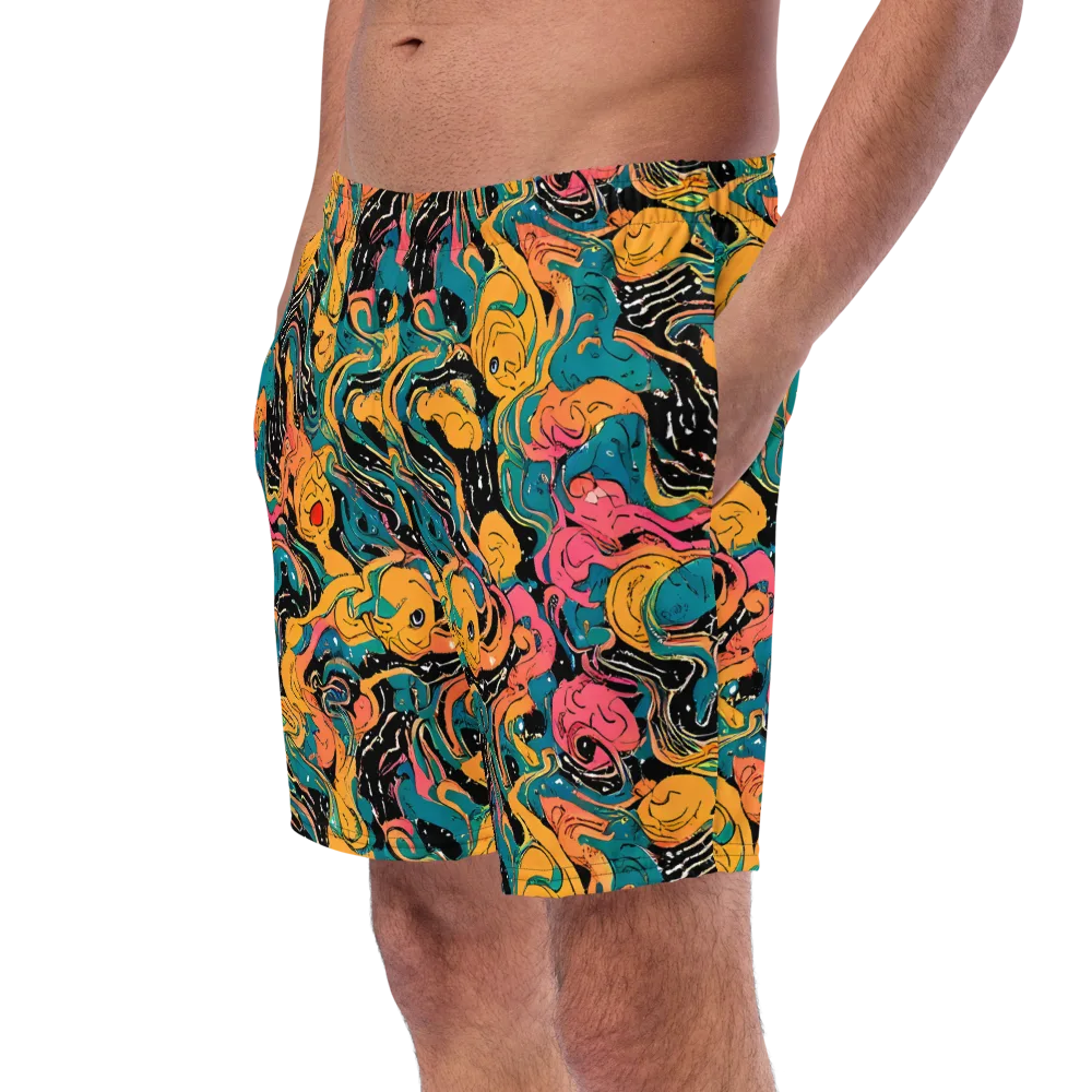 Ink Ocean on Swim Trunks — Left Front