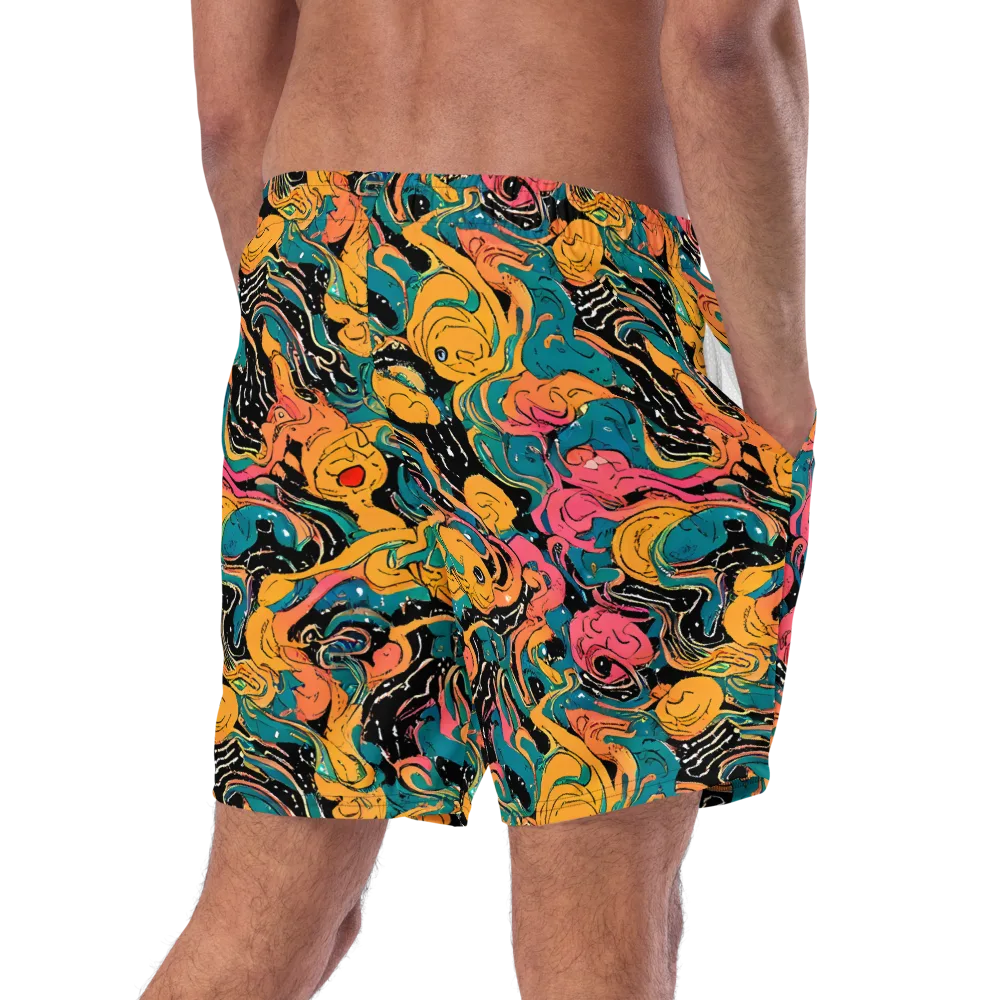 Ink Ocean on Swim Trunks — Right Back