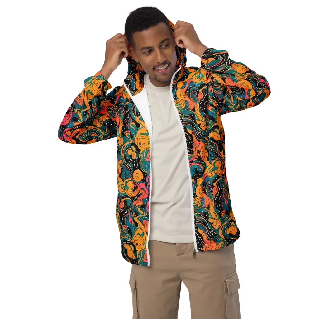 Ink Ocean on Men's Windbreaker — Front