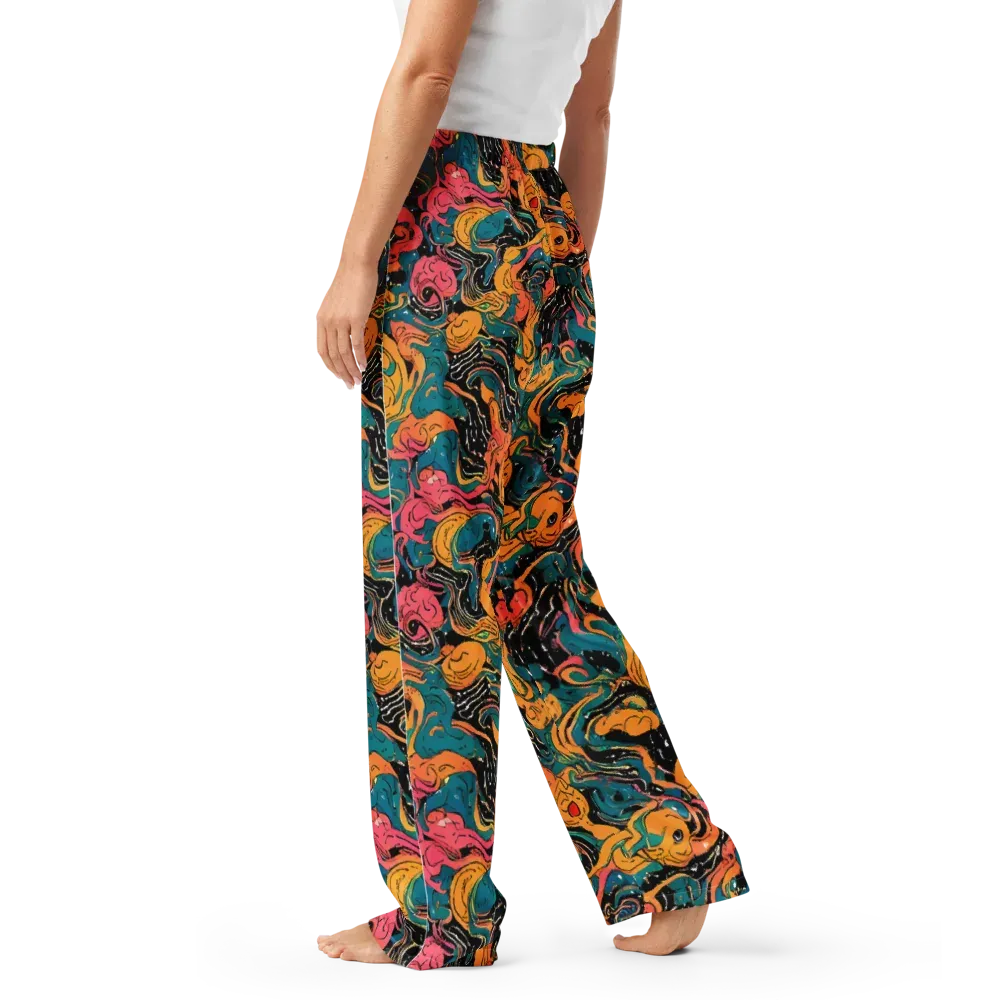 Ink Ocean on Women's Pajama Pants — Left