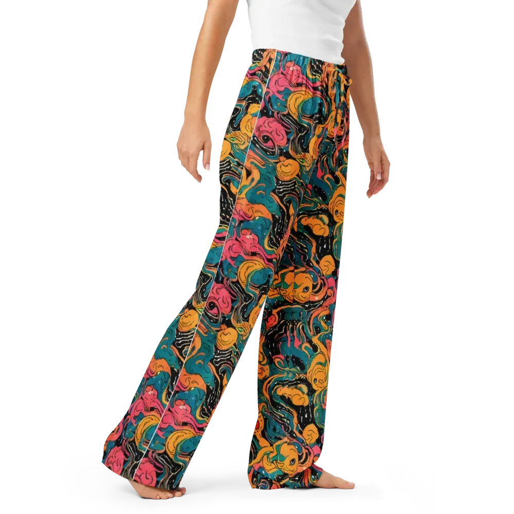 Ink Ocean on Women's Pajama Pants — Right Front