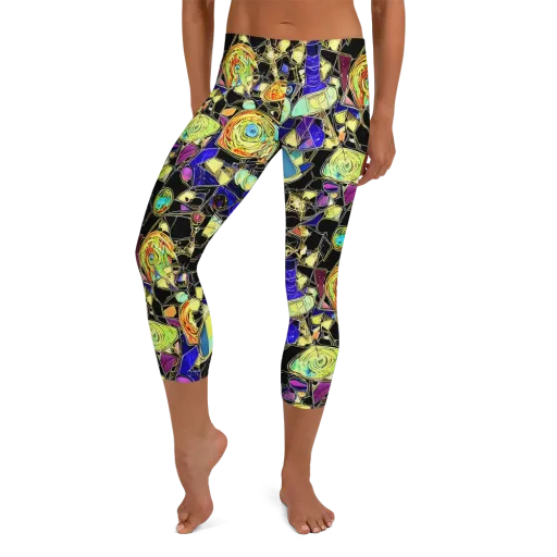 Electric Mineral on a Capri Leggings