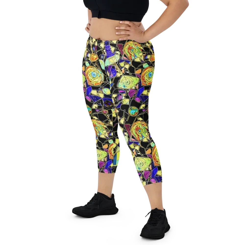 Electric Mineral on Capri Leggings — Front