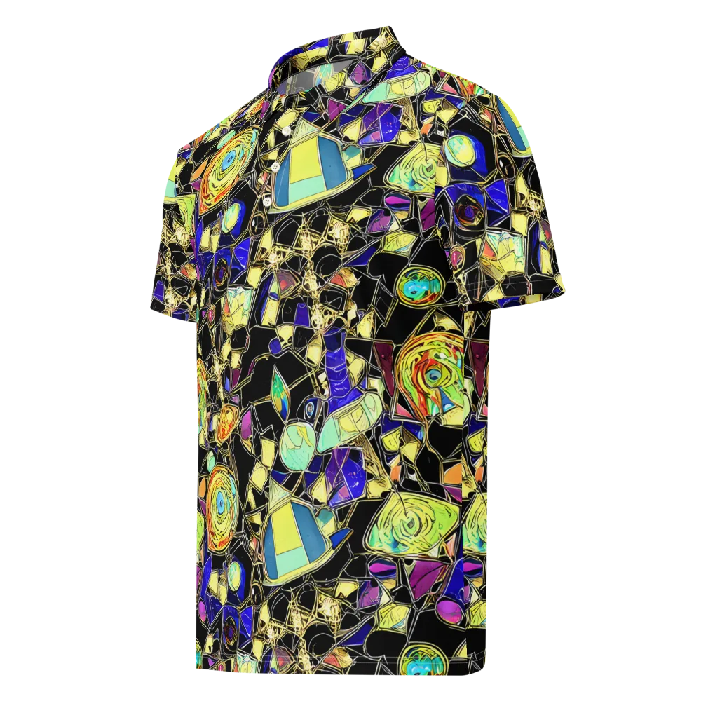 Electric Mineral on Men's Slim Fit Polo Shirt — Left Front