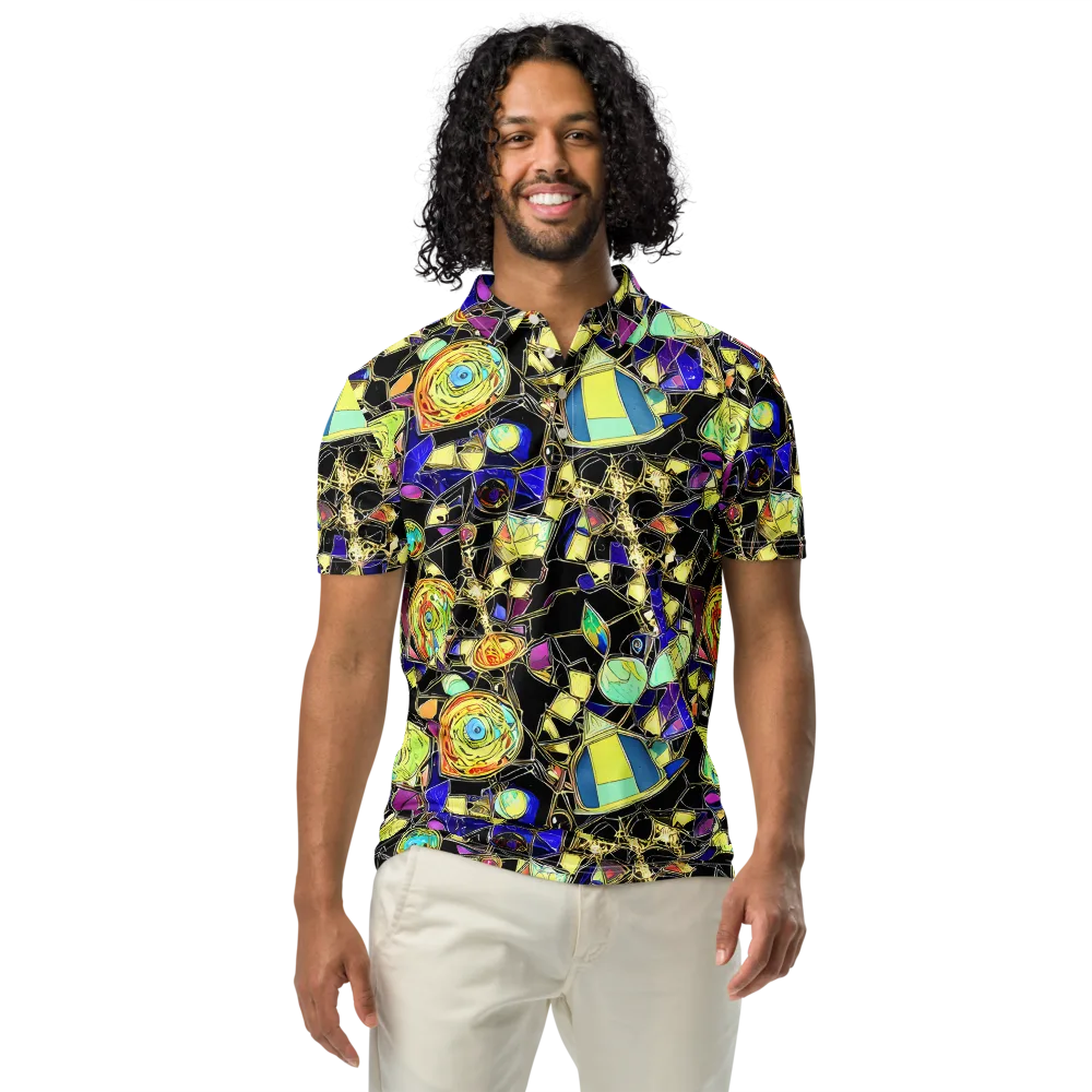 Electric Mineral on Men's Slim Fit Polo Shirt — Front
