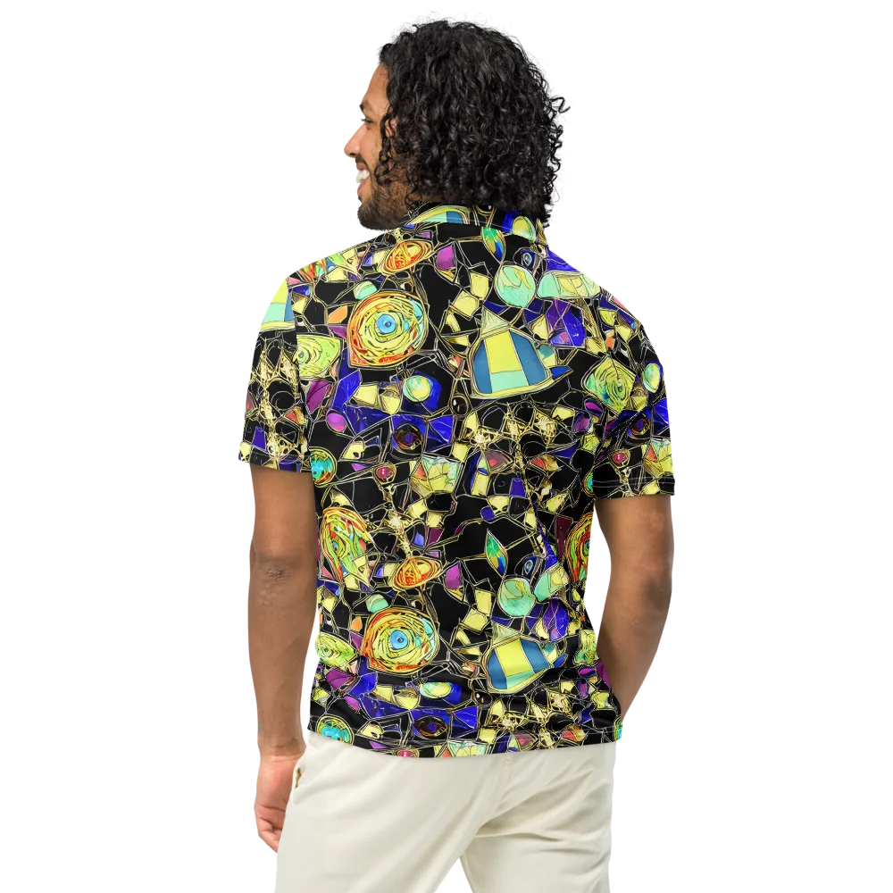 Electric Mineral on Men's Slim Fit Polo Shirt — Back