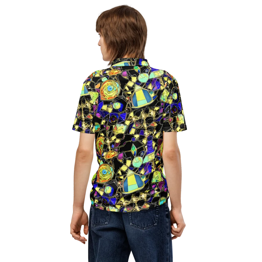 Electric Mineral on Men's Slim Fit Polo Shirt — Back